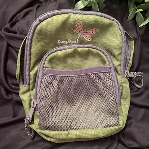 👜Lucky Bums Mini Green Backpack 8” X 9” Like New